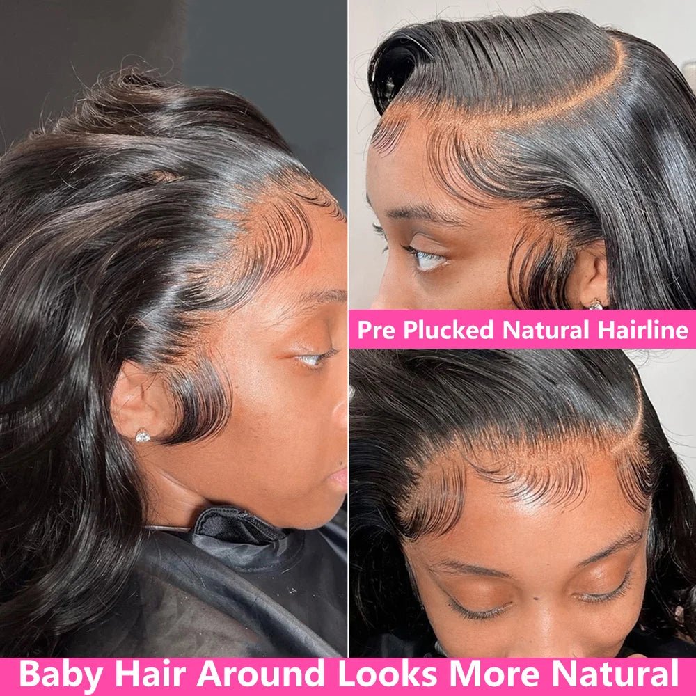 180% 13X6 Lace Frontal Body Wave Wig Transparent Indian Perruques For Women 13X4 Lace Frontal Wig Human Hair Pre Plucked Wig.