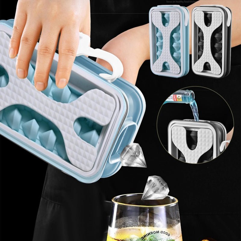2in1 Portable Silicone Ice Ball Mold Ice Maker Water Bottle Ice Cube Mould Bottle Creative Ice Ball Diamond Curling Summer Kitchen Gadgets.