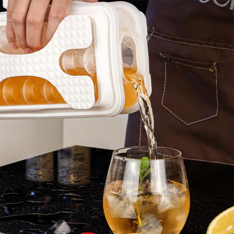 2in1 Portable Silicone Ice Ball Mold Ice Maker Water Bottle Ice Cube Mould Bottle Creative Ice Ball Diamond Curling Summer Kitchen Gadgets.