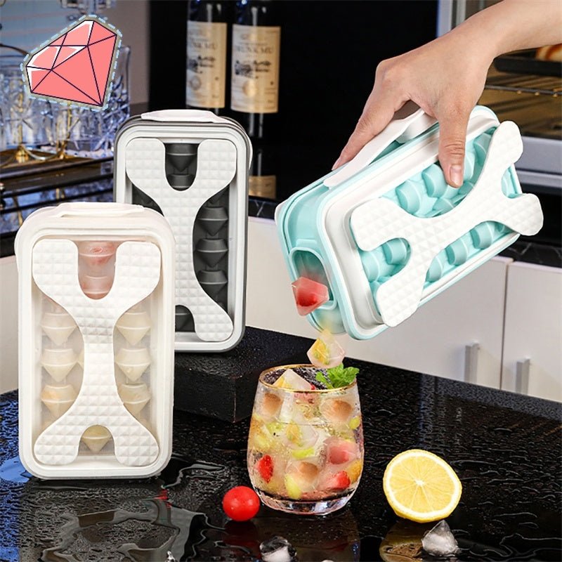 2in1 Portable Silicone Ice Ball Mold Ice Maker Water Bottle Ice Cube Mould Bottle Creative Ice Ball Diamond Curling Summer Kitchen Gadgets.