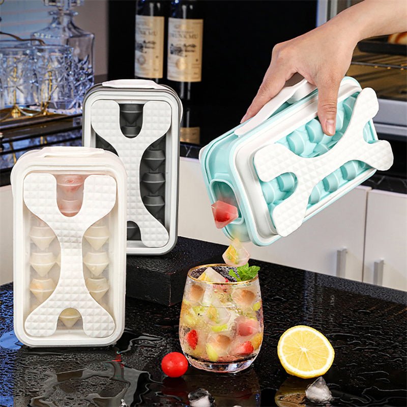 2in1 Portable Silicone Ice Ball Mold Ice Maker Water Bottle Ice Cube Mould Bottle Creative Ice Ball Diamond Curling Summer Kitchen Gadgets.