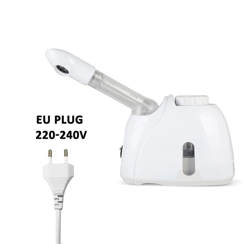 Appareil vapozone facial à vapeur chaude avec fonction ozone, conçu pour un nettoyage en profondeur et une hydratation optimale de la peau. Idéal pour un usage à domicile ou en institut, il aide à ouvrir les pores, purif