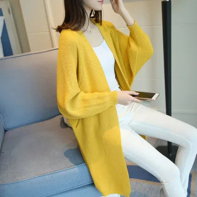Cardigan Long Femme – Pull Oversize Manches Chauve-souris Automne Hiver | F-laglam.