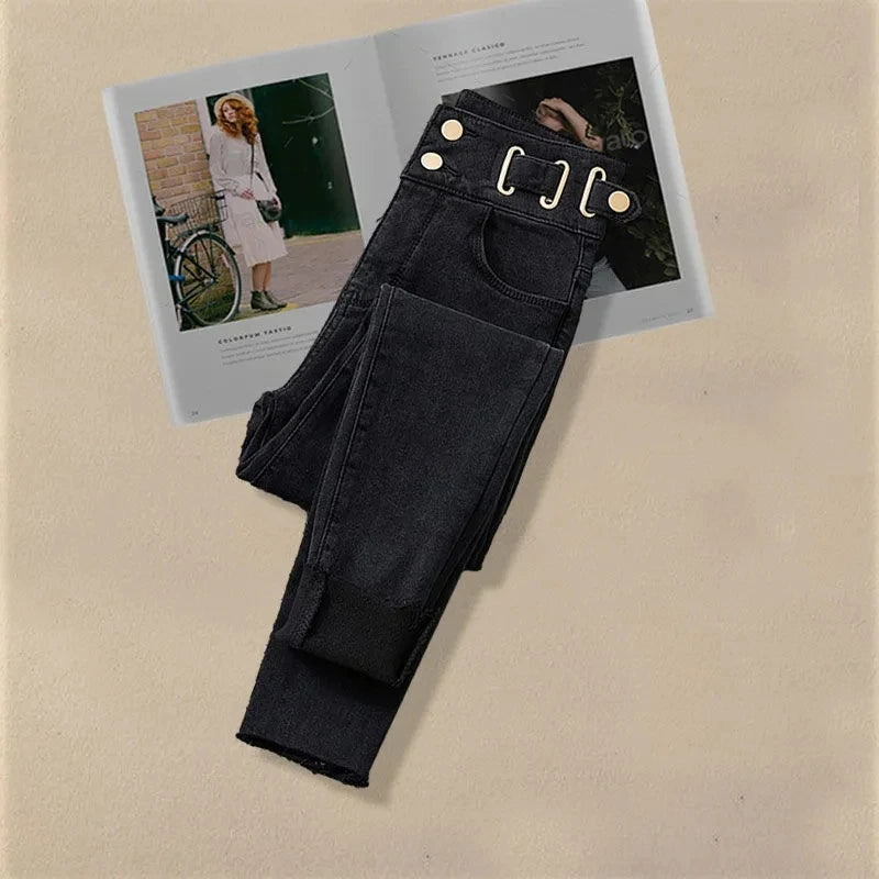Ensemble femme printemps/automne 2024 – haut chemise deux-en-un et jean slim