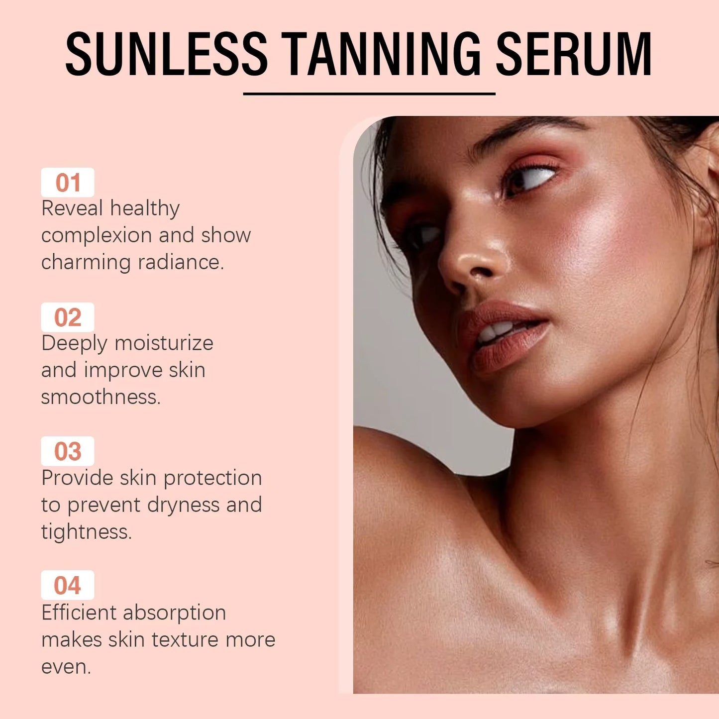Sérum autobronzant naturel – éclat doré visage et corps sans soleil