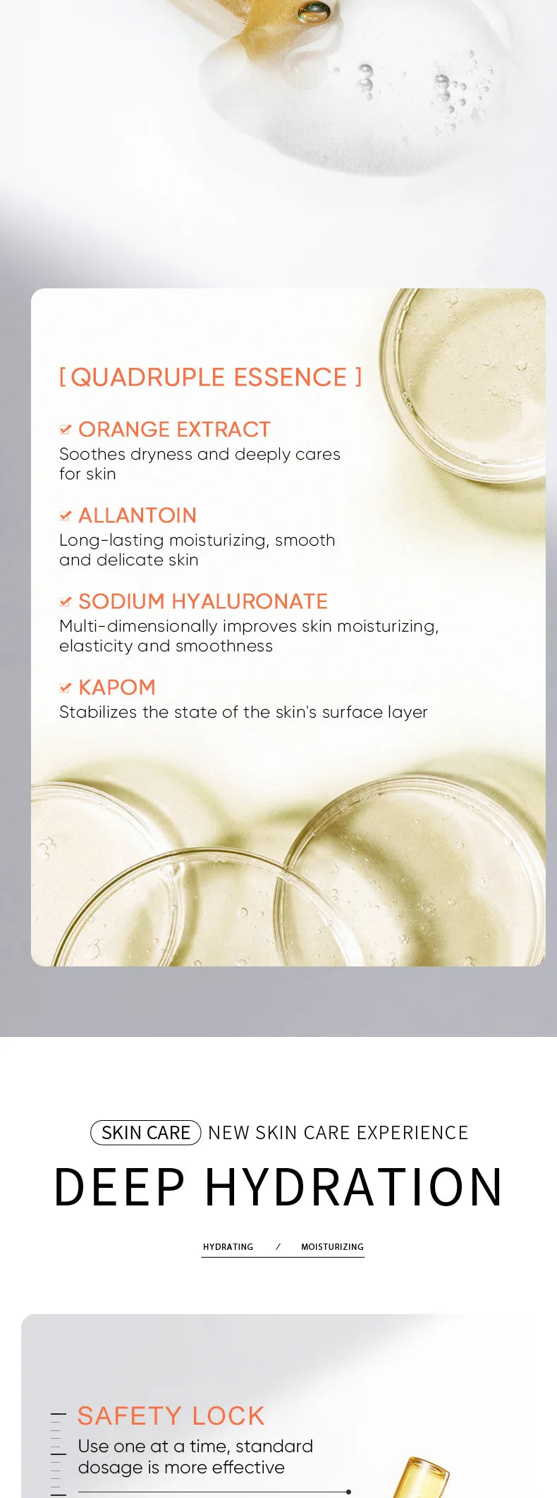 Ampoule Essence | Vitamin C Serum for Face Moisturizing Brightens Skin Repair Smooth Facial Essence Serum Facial Care Skincare