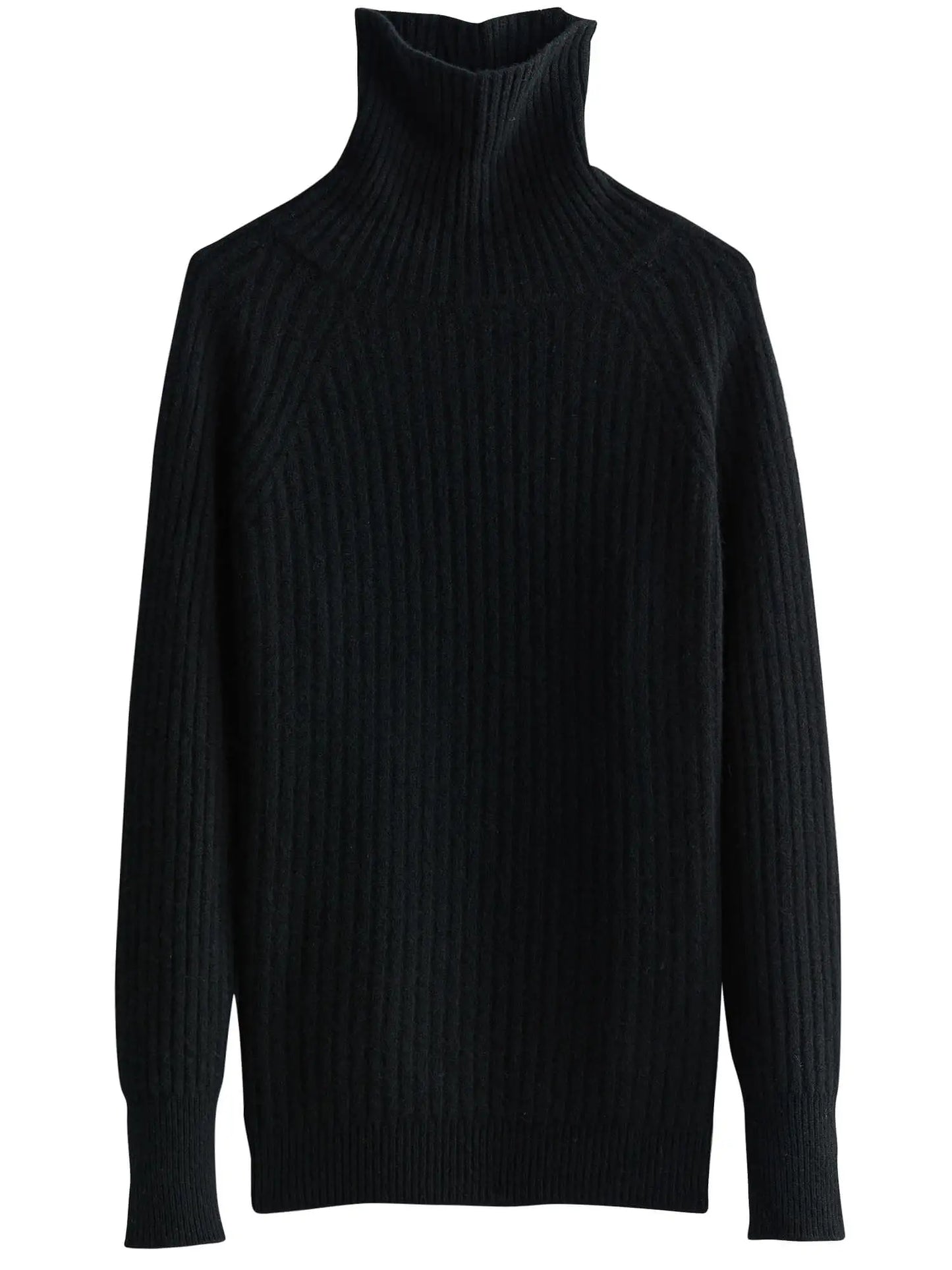 Pull Femme en Laine Mérinos 100 % – Col Roulé Tricoté Cachemire Automne Hiver