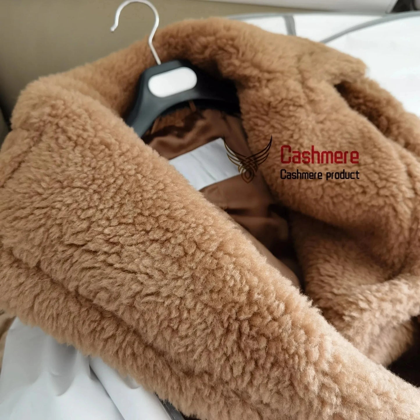 Manteau Teddy Bear Femme – Laine d’Alpaga Oversize, Chaud & Doux, Style Classique Décontracté Hiver.