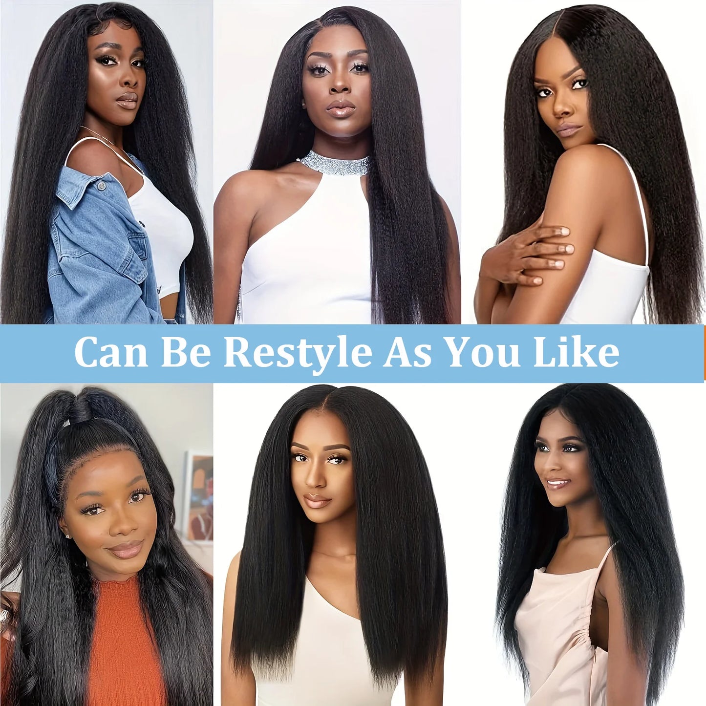 Extensions cheveux naturels brésiliens lisses – clips 100% Remy Human Hair