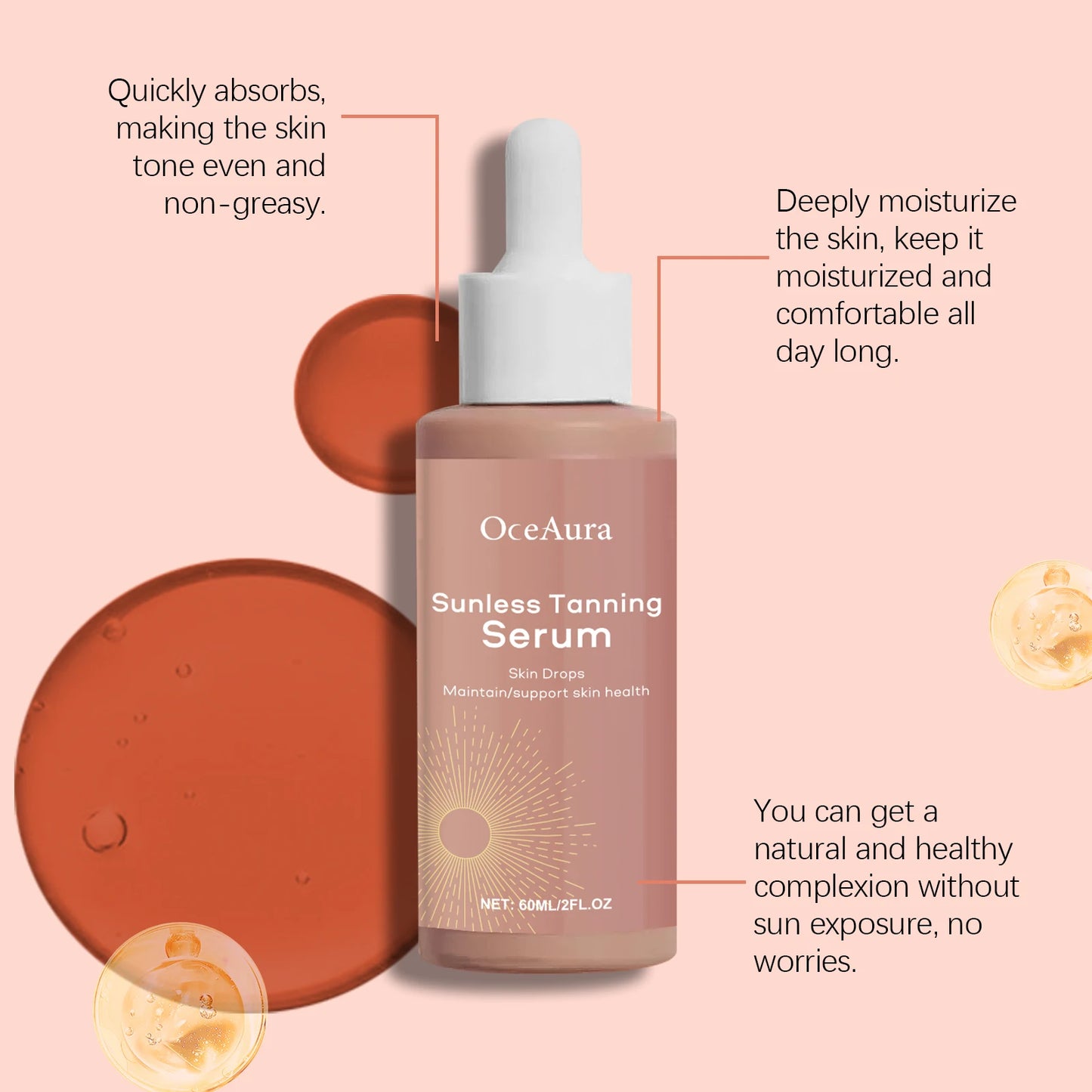 Sérum autobronzant naturel – éclat doré visage et corps sans soleil