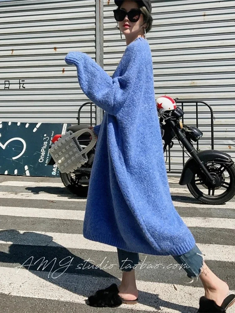 Robe Pull Longue Femme – Tricot Épais Vintage Oversize Chaud pour Automne & Hiver | F-laglam