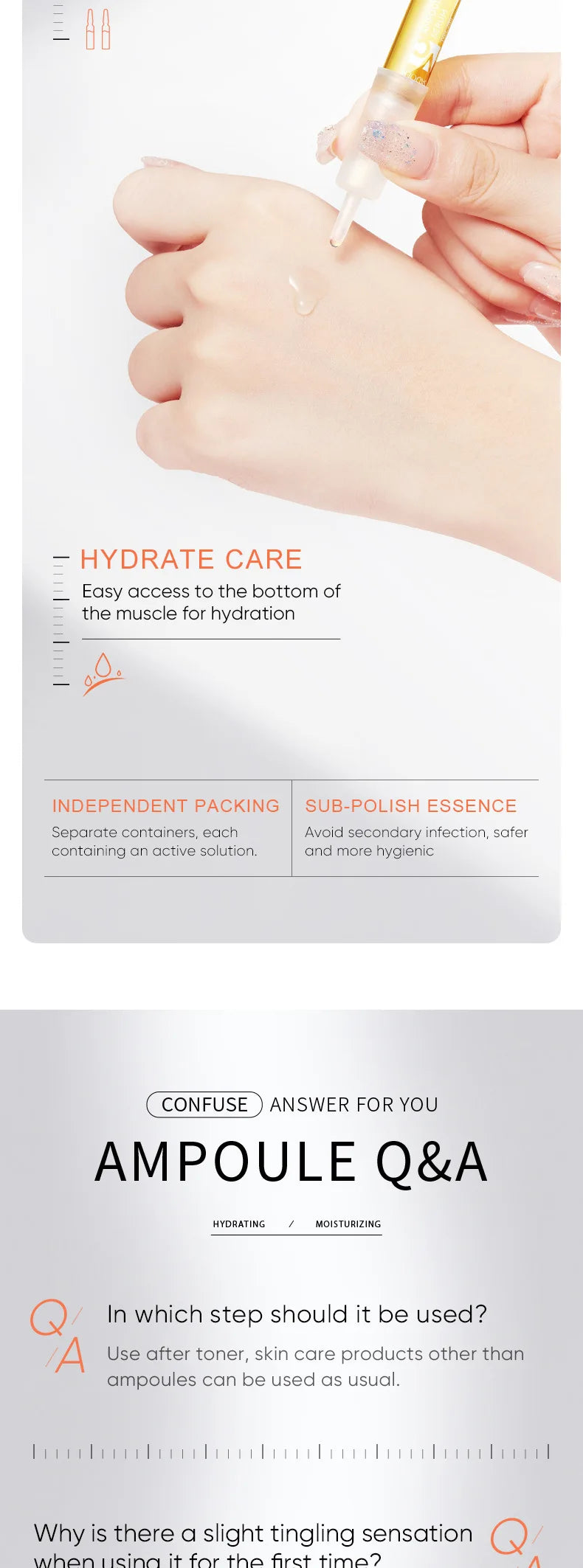 Ampoule Essence | Vitamin C Serum for Face Moisturizing Brightens Skin Repair Smooth Facial Essence Serum Facial Care Skincare