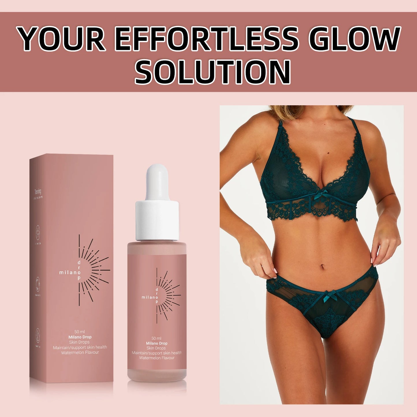 Gouttes autobronzantes visage et corps – hâle naturel progressif sans soleil