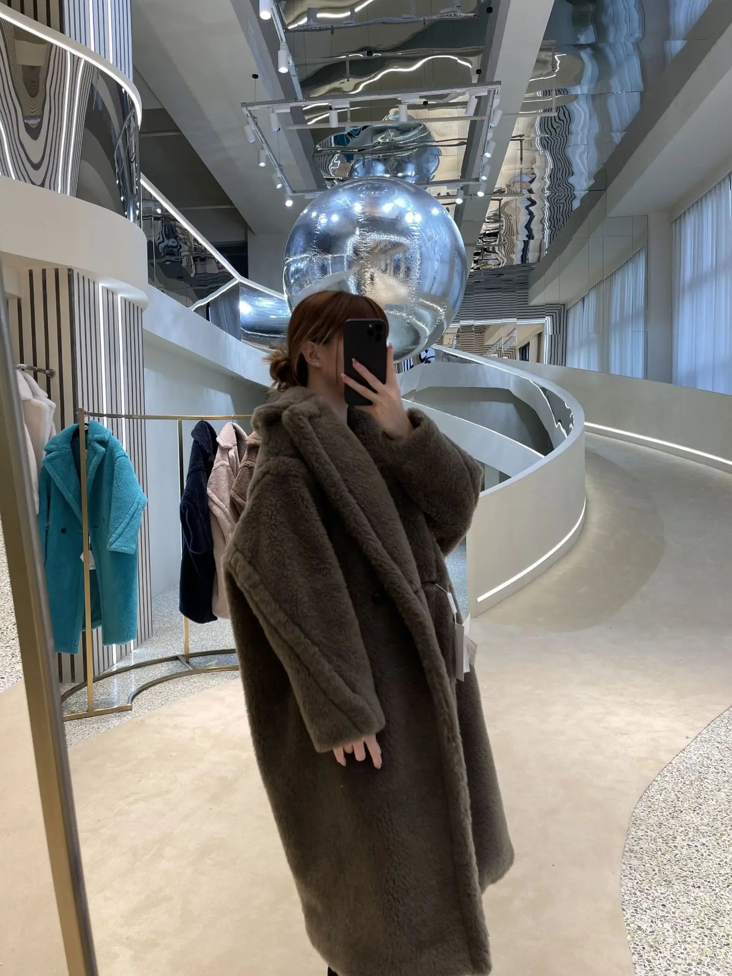 Manteau Teddy Bear Femme – Laine d’Alpaga Oversize, Chaud & Doux, Style Classique Décontracté Hiver