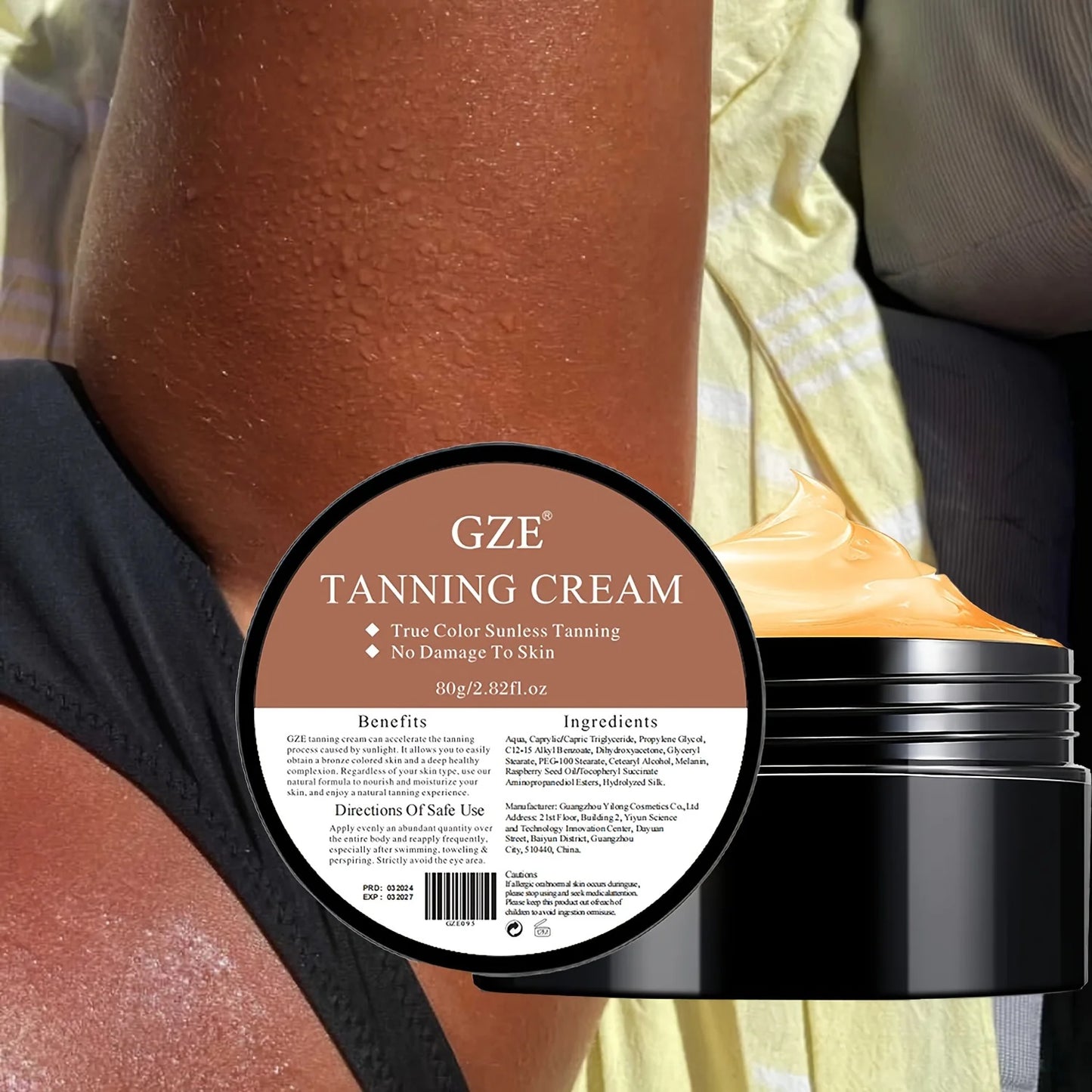 Crème autobronzante GZE été – éclat naturel visage et corps