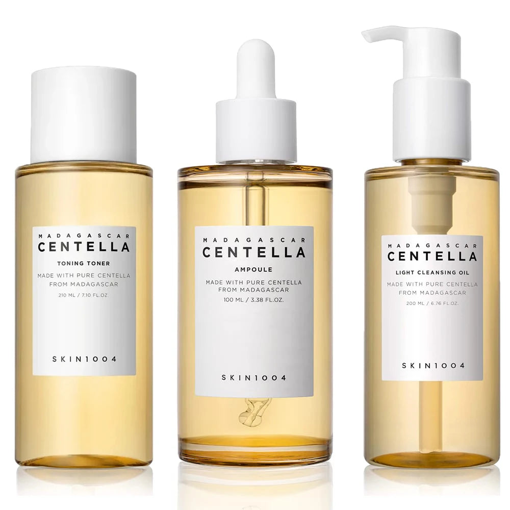 SKIN1004 Tonique & Ampoule à la Centella Asiatica de Madagascar – Démaquillant, Hydratant & Nettoyant, Soin Coréen