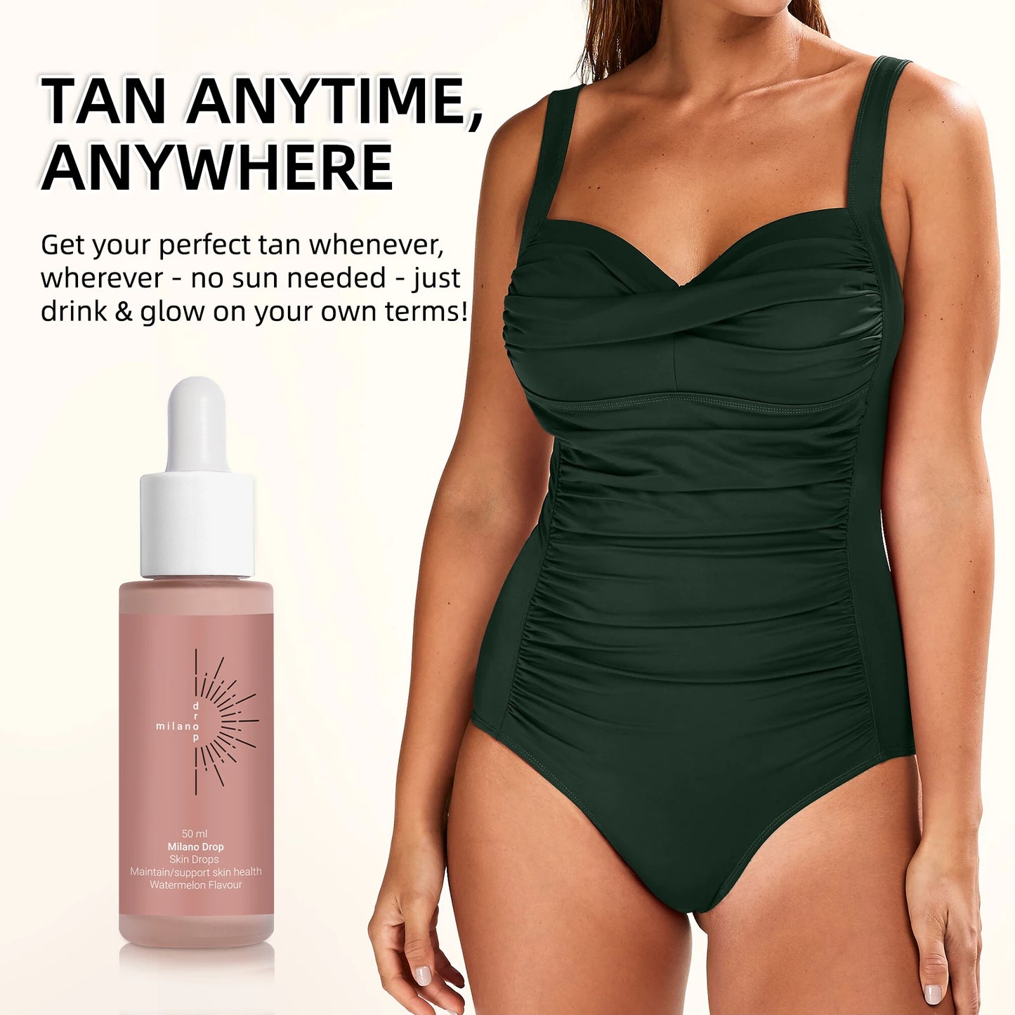 Gouttes autobronzantes visage et corps – hâle naturel progressif sans soleil