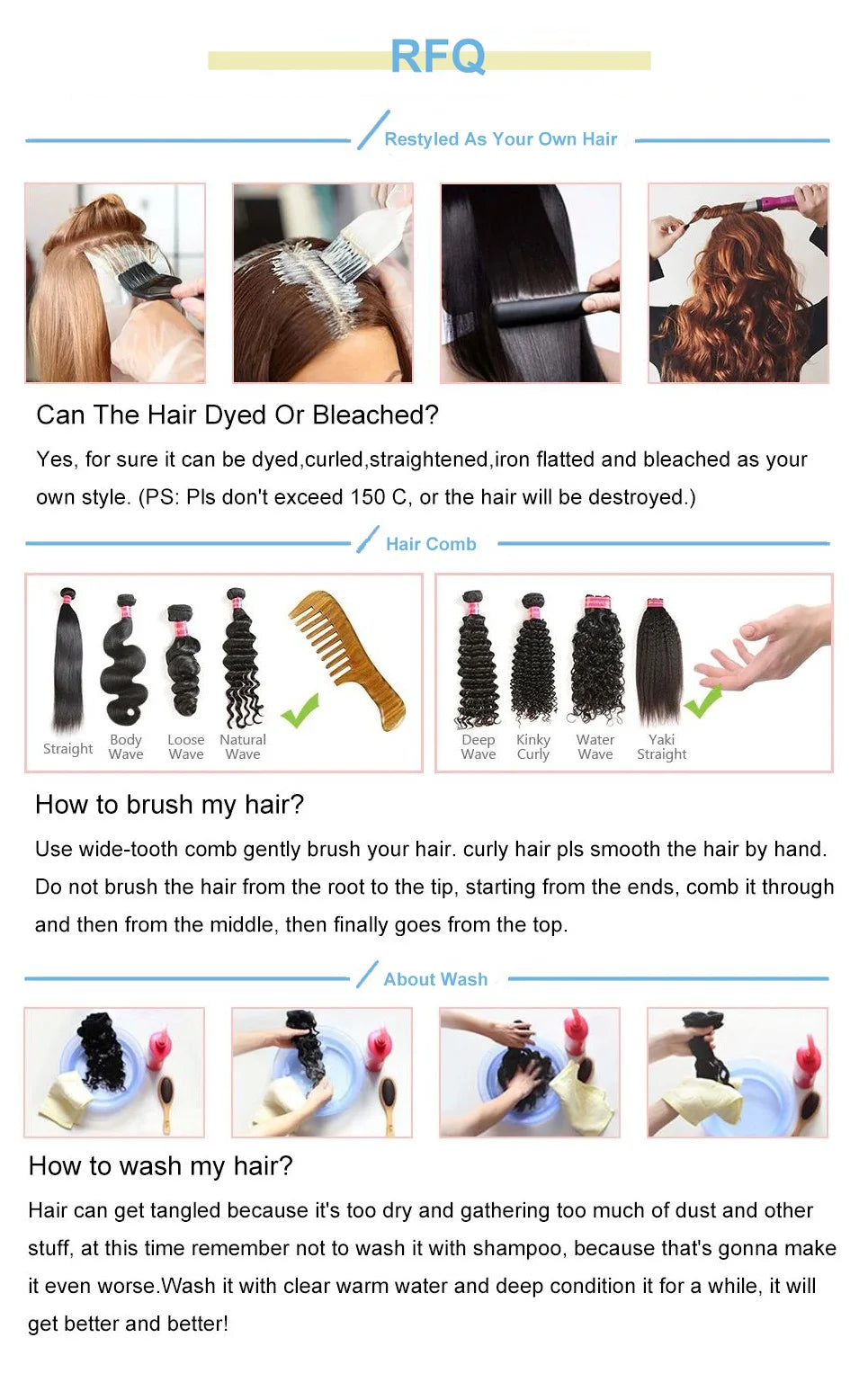 Extensions cheveux naturels brésiliens lisses – clips 100% Remy Human Hair