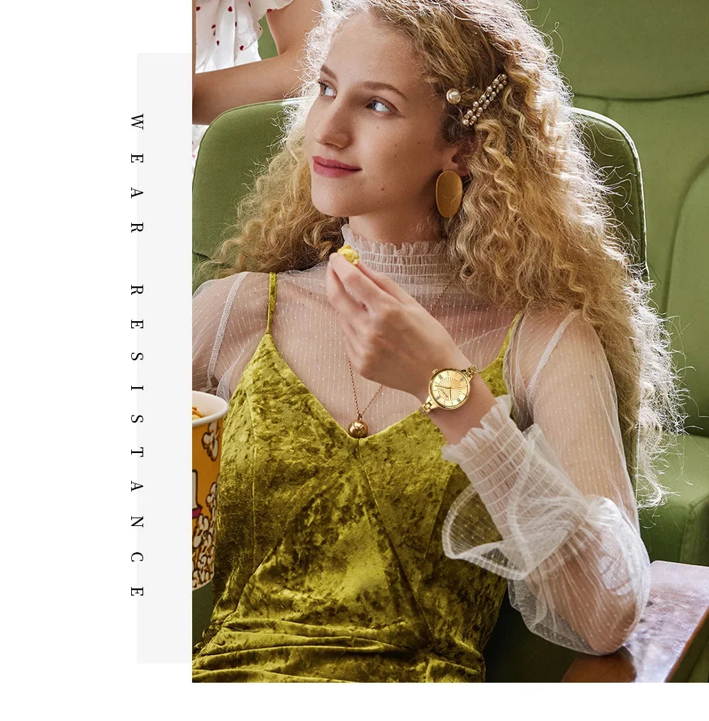 Montre pour femme de la marque CURREN, mouvement à quartz précis, avec bracelet magnétique réglable. Design élégant et sportif, idéale pour un usage quotidien ou pour compléter vos tenues habillées.