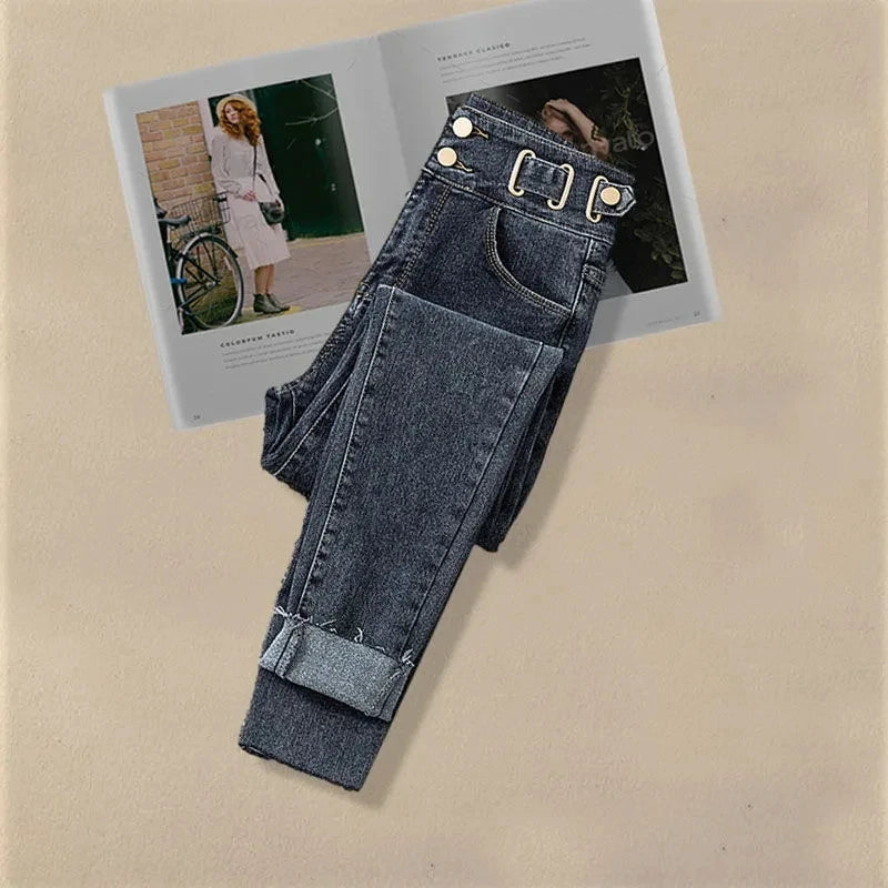 Ensemble femme printemps/automne 2024 – haut chemise deux-en-un et jean slim