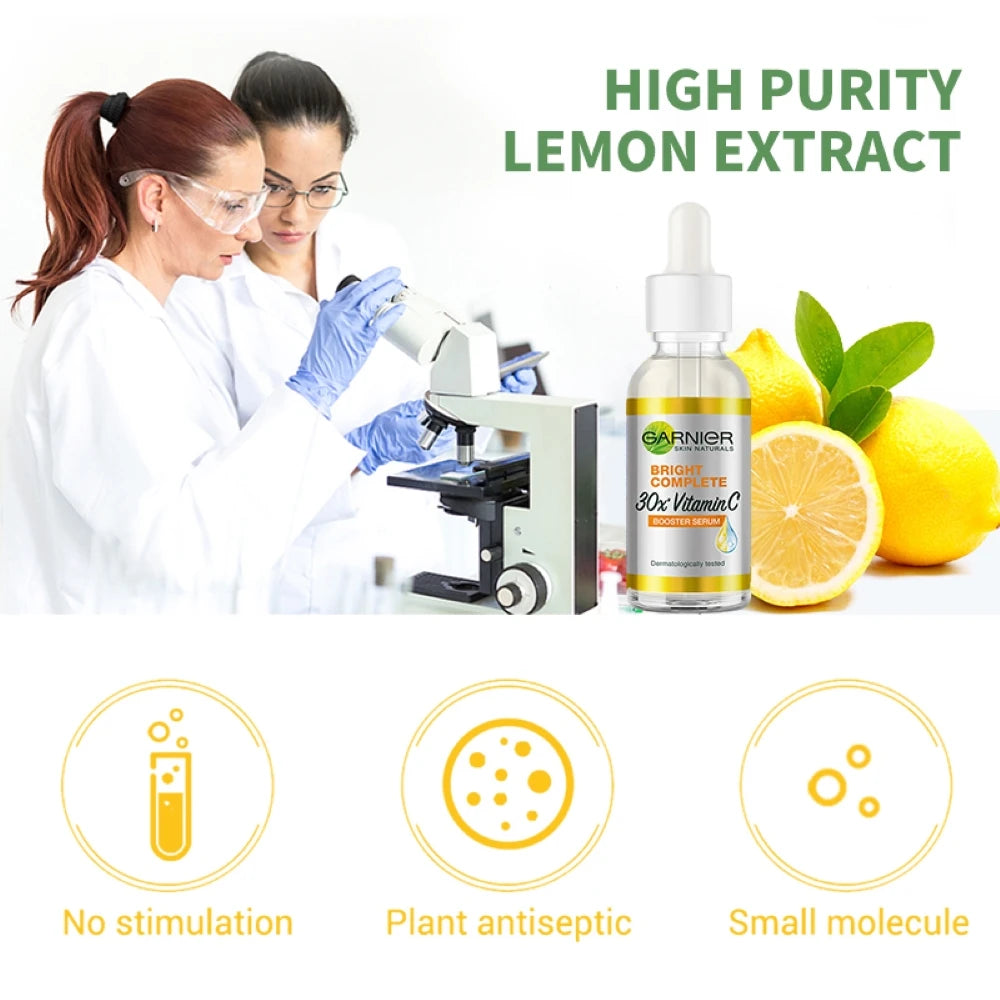 Garnier Bright Complete Sérum Booster 30x Vitamine C & Niacinamide – Éclat du Teint, Anti-Taches & Anti-Marques d’Acné – 30ml