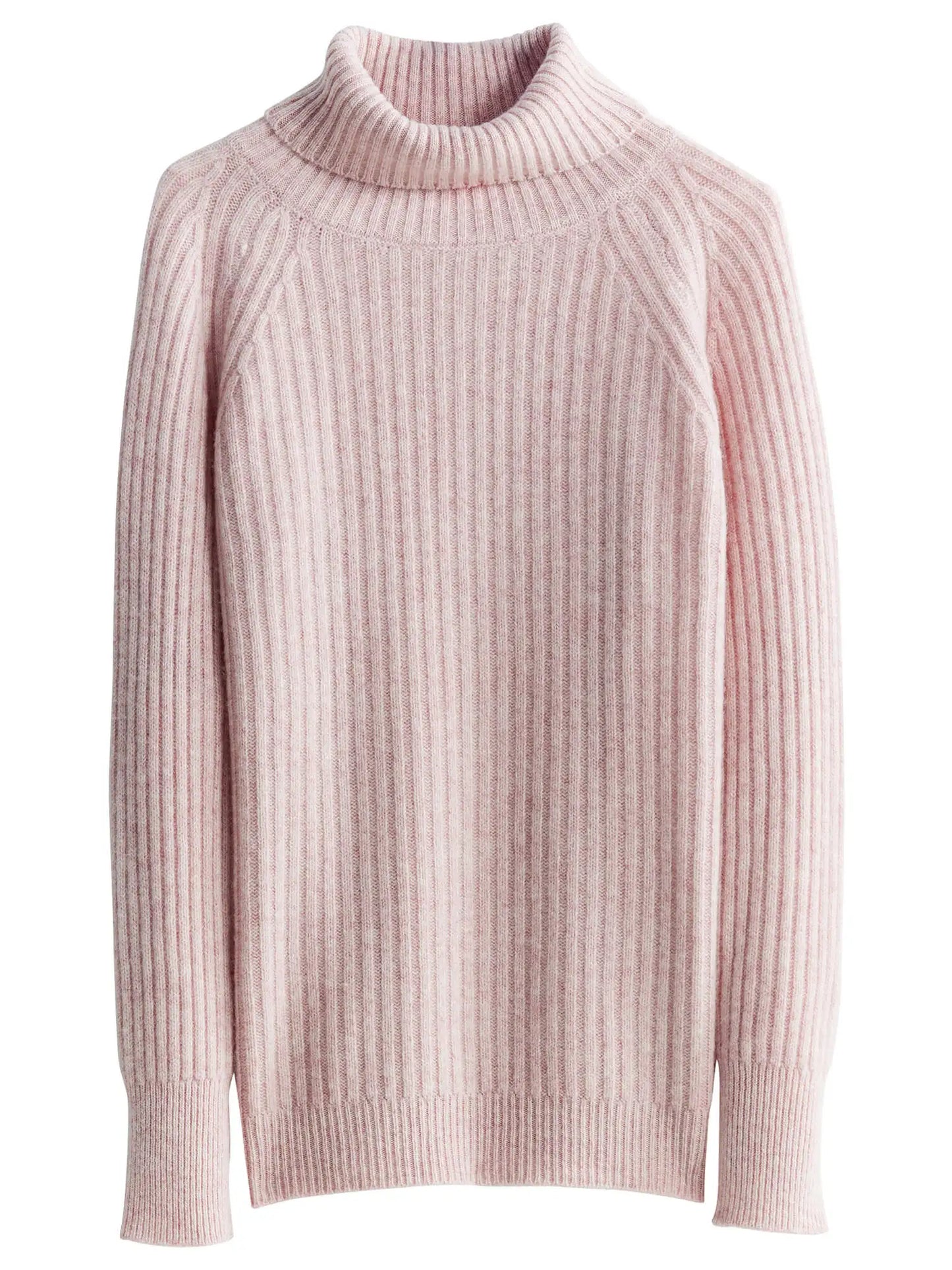 Pull Femme en Laine Mérinos 100 % – Col Roulé Tricoté Cachemire Automne Hiver.