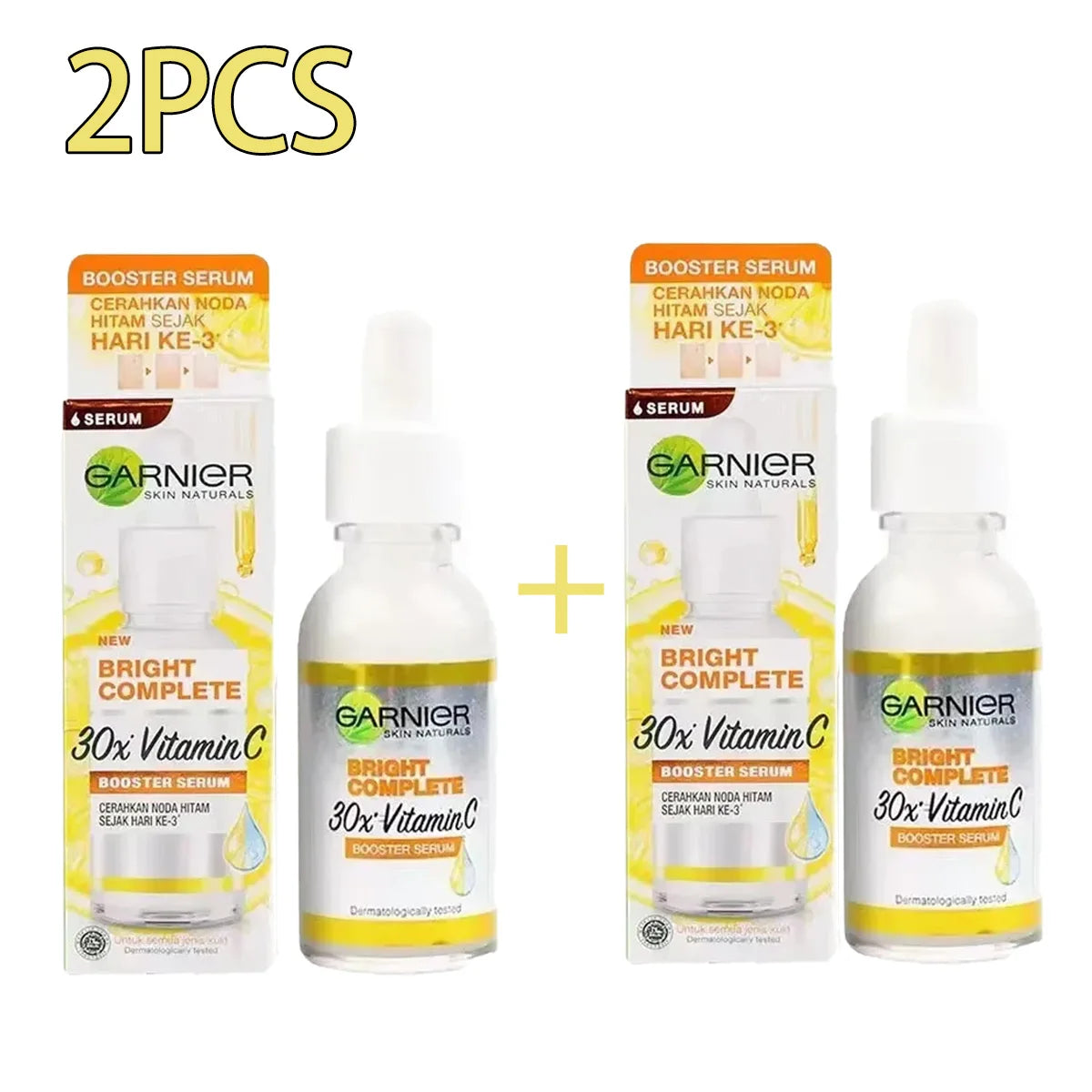 Garnier Bright Complete Sérum Booster 30x Vitamine C & Niacinamide – Éclat du Teint, Anti-Taches & Anti-Marques d’Acné – 30ml