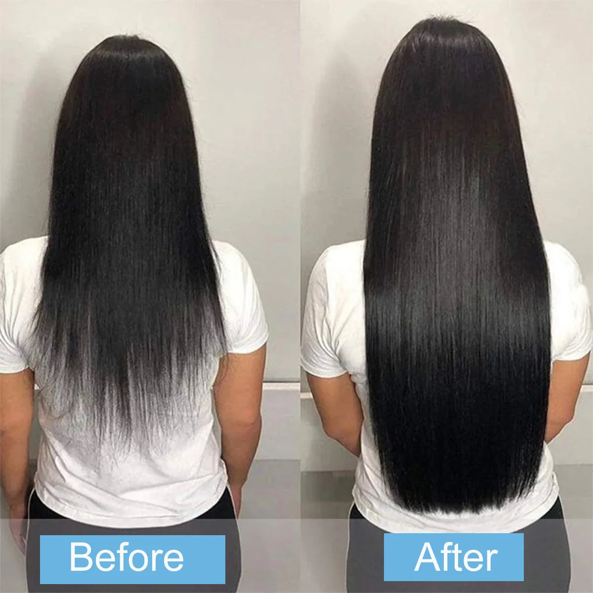 Extensions cheveux naturels brésiliens lisses – clips 100% Remy Human Hair