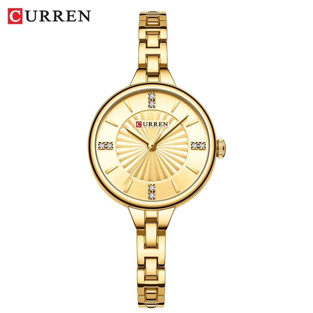 Montre pour femme de la marque CURREN, mouvement à quartz précis, avec bracelet magnétique réglable. Design élégant et sportif, idéale pour un usage quotidien ou pour compléter vos tenues habillées.