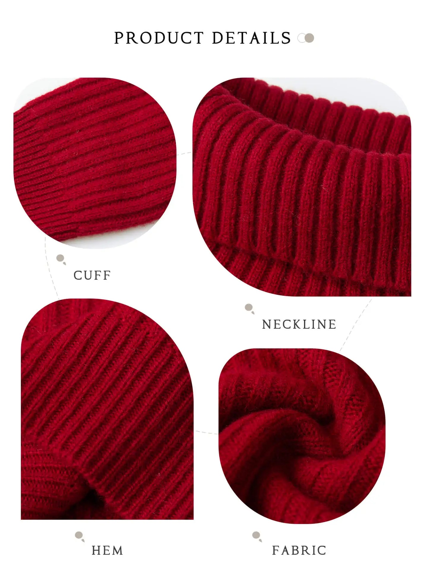 Pull Femme en Laine Mérinos 100 % – Col Roulé Tricoté Cachemire Automne Hiver