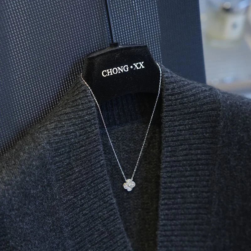 Gilet Pull Femme Sans Manches – Tricot Col V Uni Décontracté Automne Hiver.