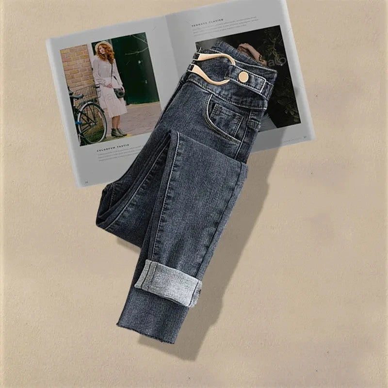 Ensemble femme printemps/automne 2024 – haut chemise deux-en-un et jean slim