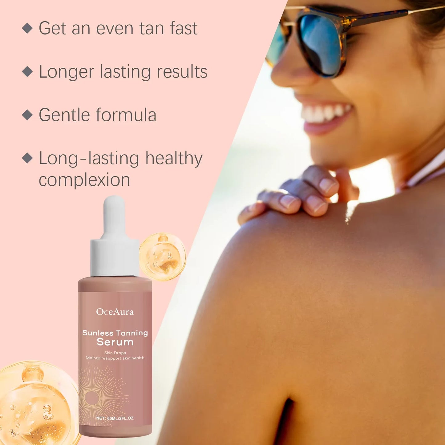 Sérum autobronzant naturel – éclat doré visage et corps sans soleil