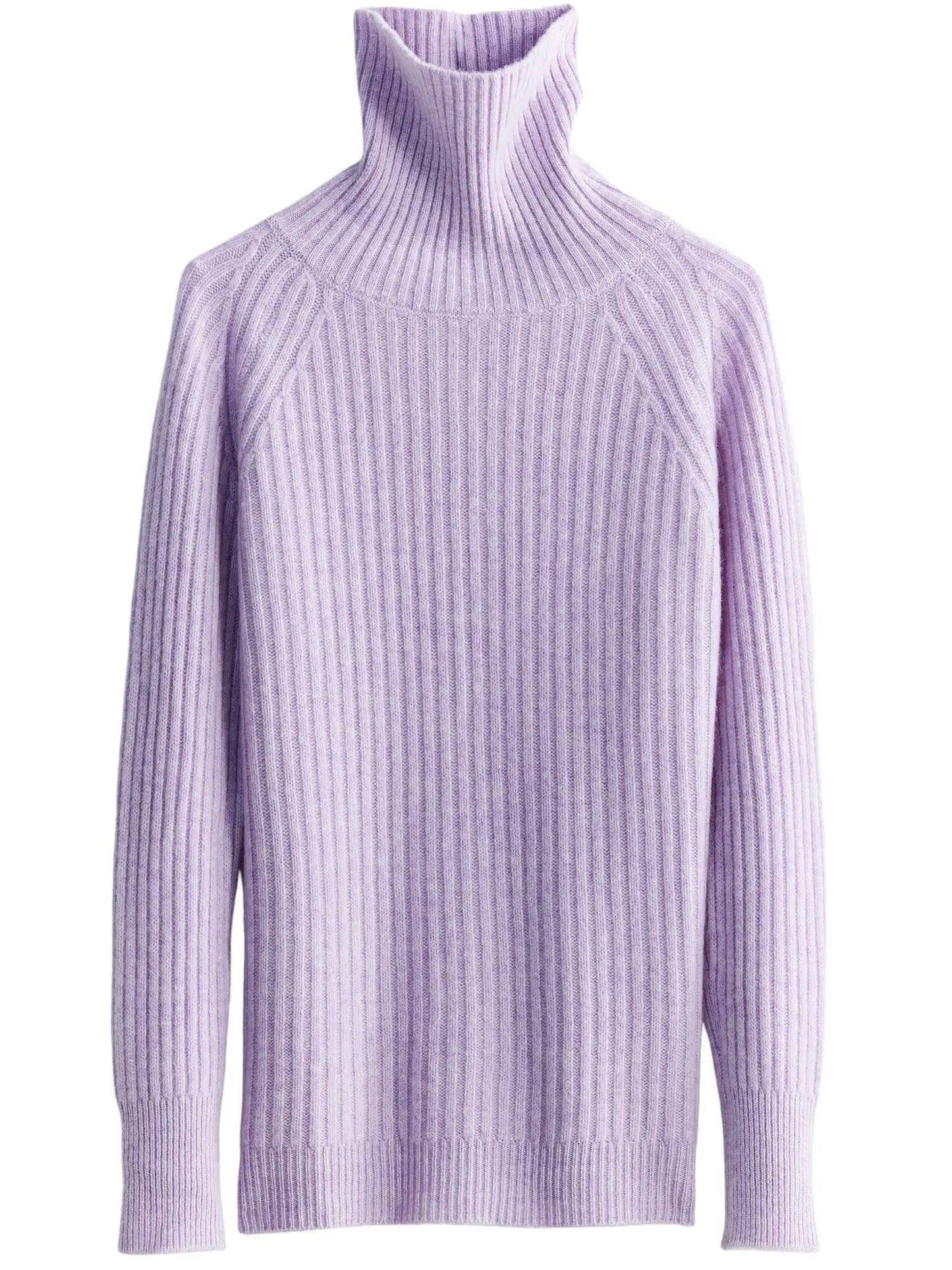 Pull Femme en Laine Mérinos 100 % – Col Roulé Tricoté Cachemire Automne Hiver
