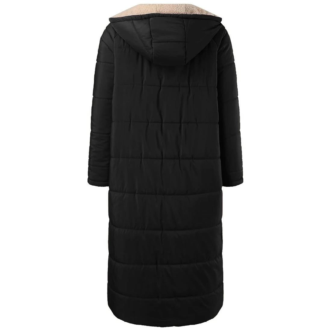 Manteau Long Femme Hiver – Veste Chaude en Laine & Polaire avec Capuche, Style Casual Chic | F-laglam.