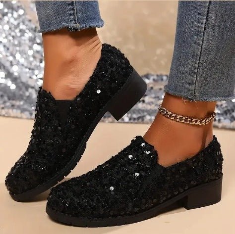All-matching Gommino Flat Shallow Mouth Sequin Casual Shoes.
