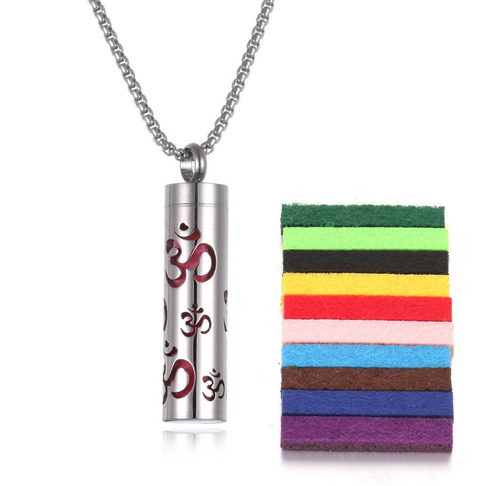Aromatherapy Pendant Perfume Bottle Essential Oil Titanium Steel.
