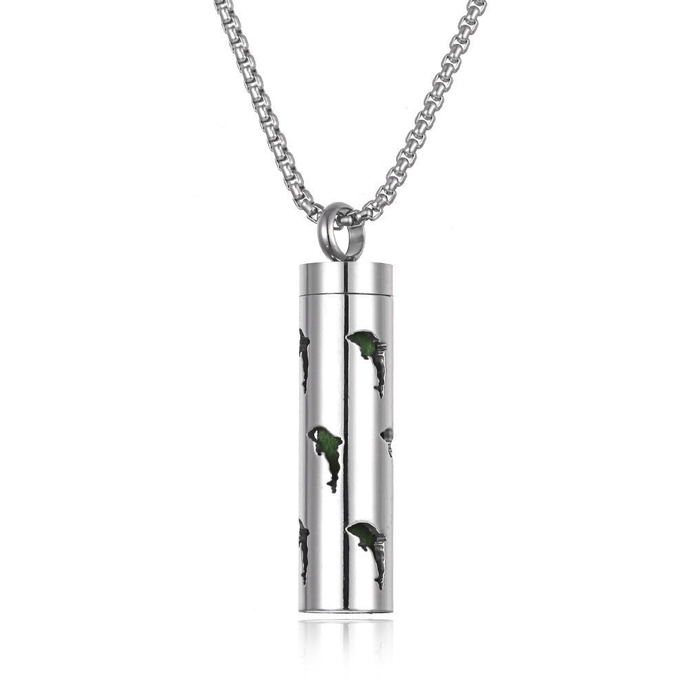 Aromatherapy Pendant Perfume Bottle Essential Oil Titanium Steel.