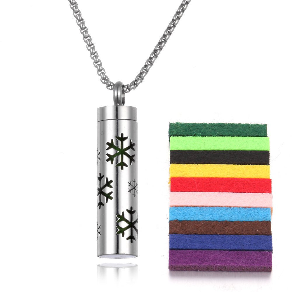 Aromatherapy Pendant Perfume Bottle Essential Oil Titanium Steel.