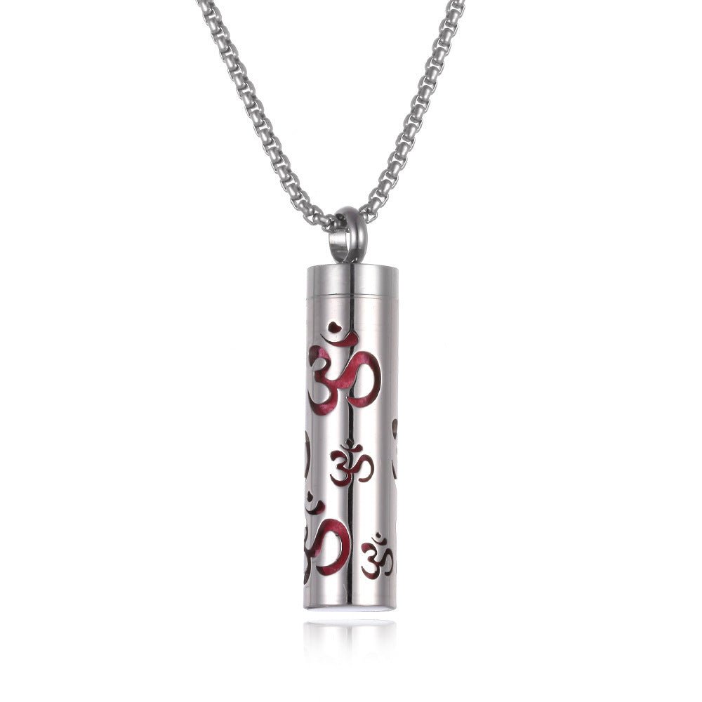 Aromatherapy Pendant Perfume Bottle Essential Oil Titanium Steel.