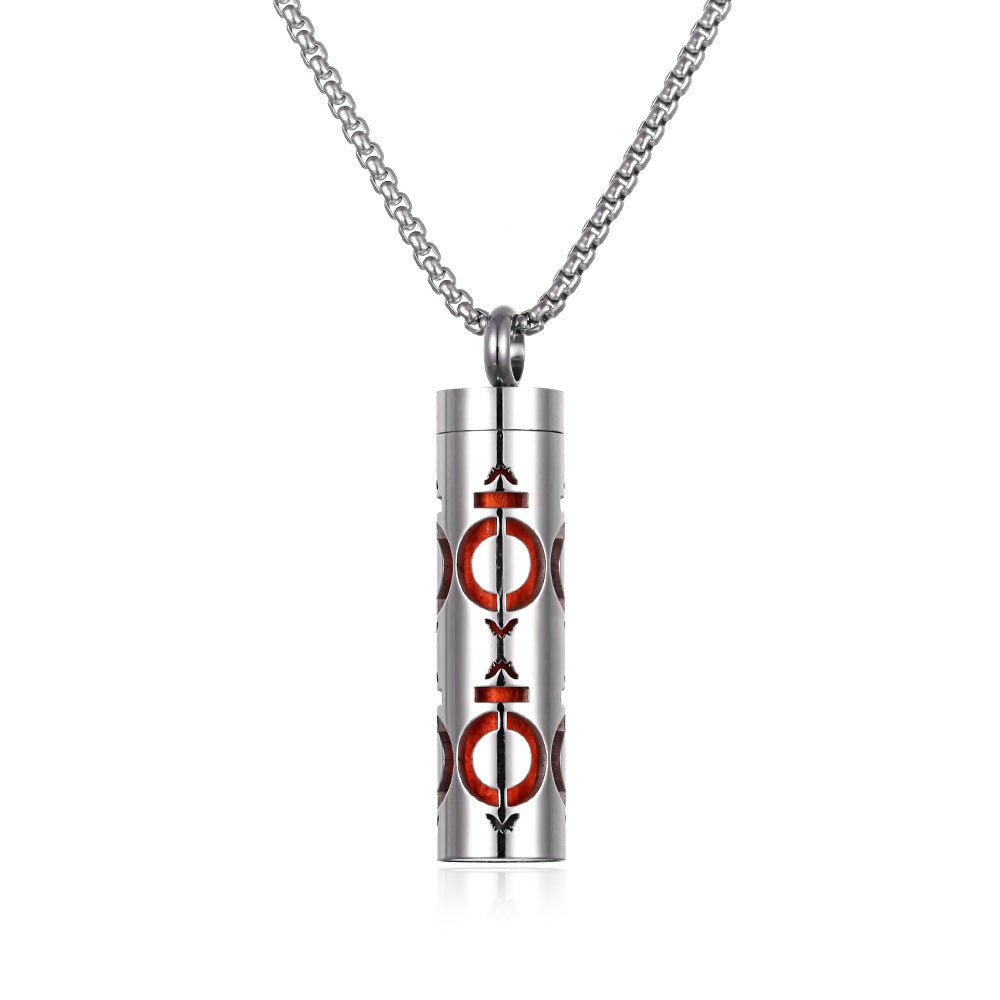 Aromatherapy Pendant Perfume Bottle Essential Oil Titanium Steel.
