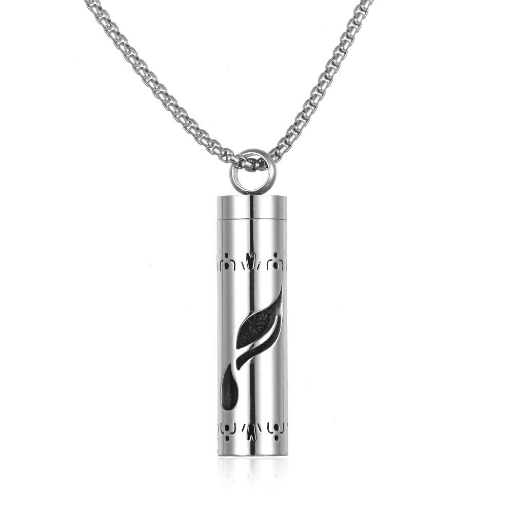 Aromatherapy Pendant Perfume Bottle Essential Oil Titanium Steel.