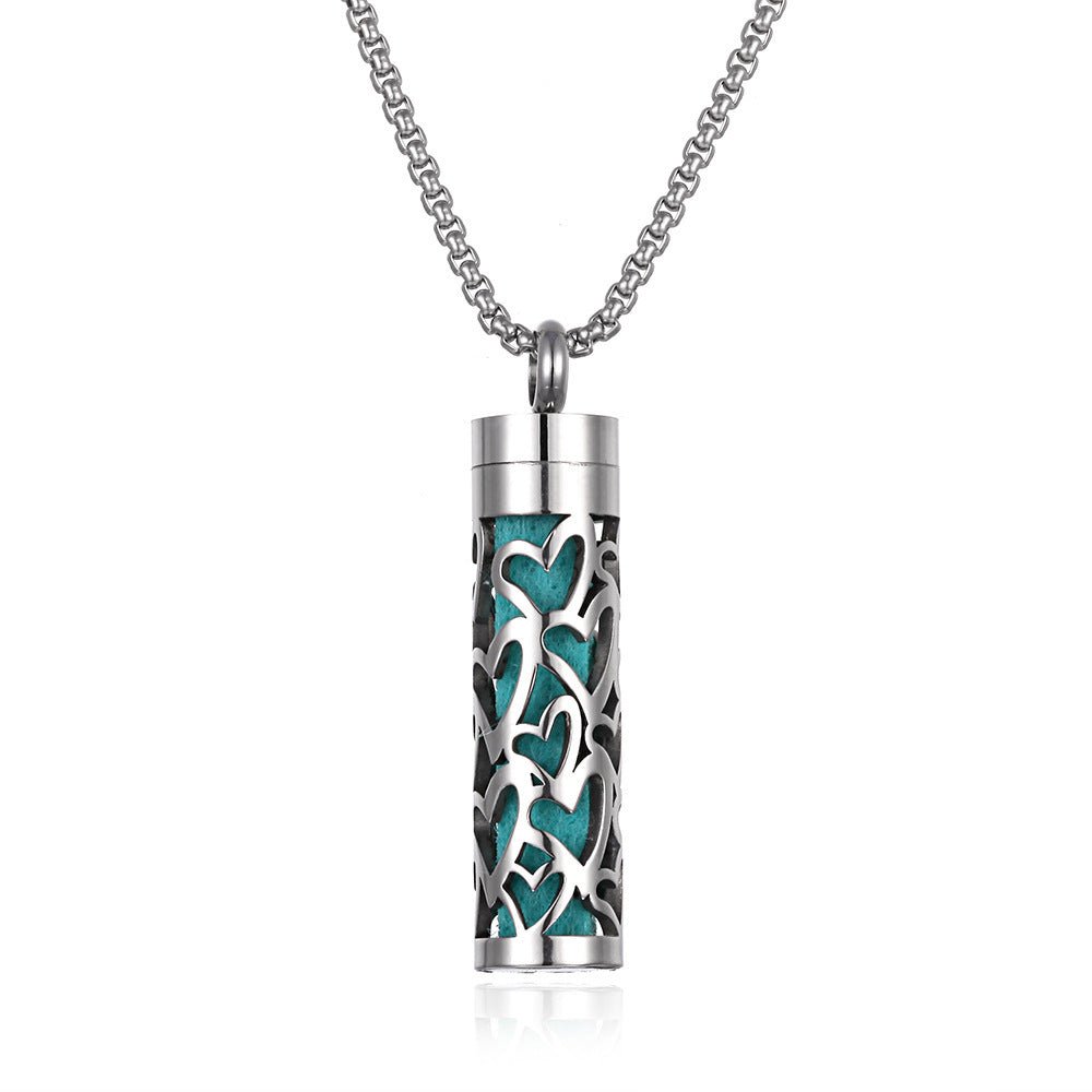 Aromatherapy Pendant Perfume Bottle Essential Oil Titanium Steel.