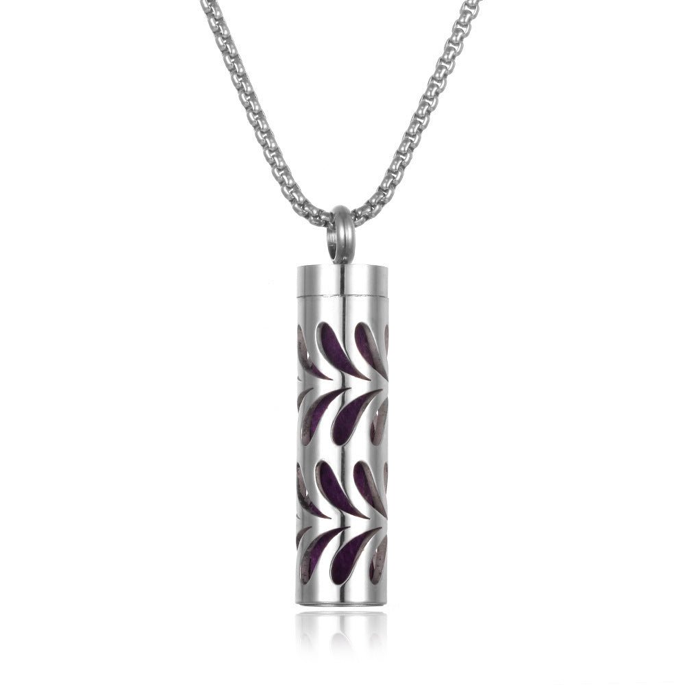 Aromatherapy Pendant Perfume Bottle Essential Oil Titanium Steel.