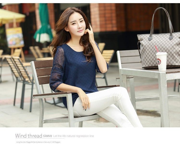 Causal Blusa Chemise Femme Plus.