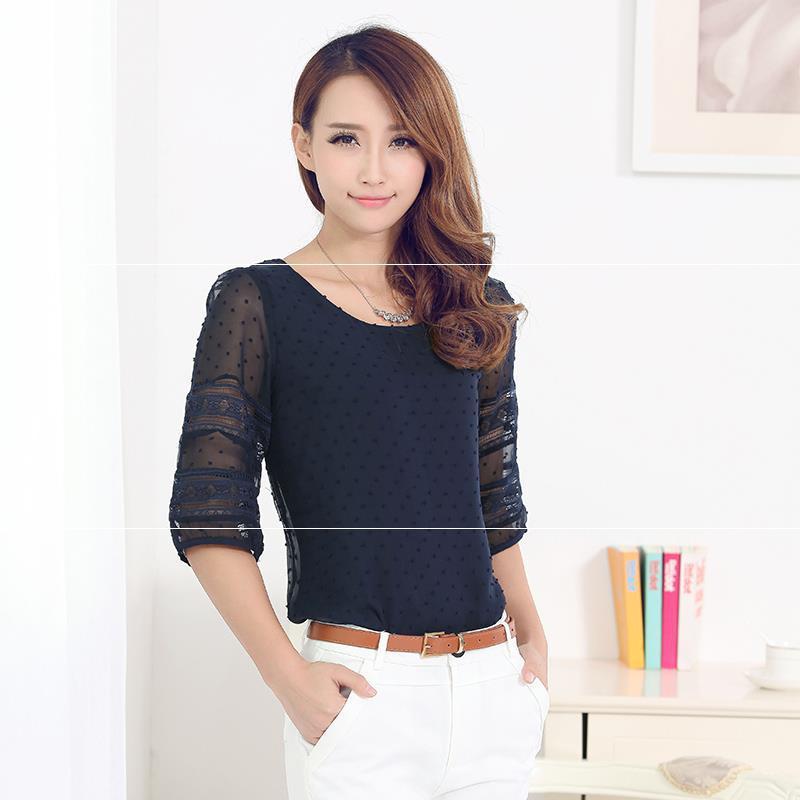 Causal Blusa Chemise Femme Plus.