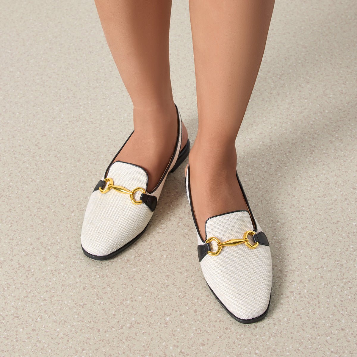 Closed Toe Half Slippers Women's Chunky Heel Low Heel Sandals.