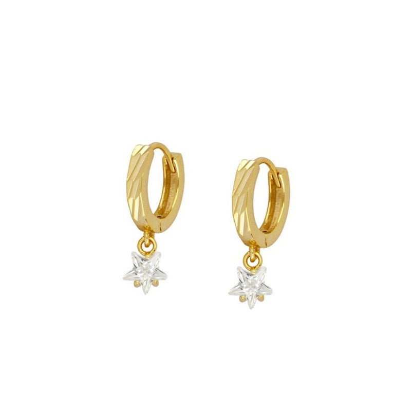 European And American Zircon Ear Clip Eardrops Hours Ear Ring.
