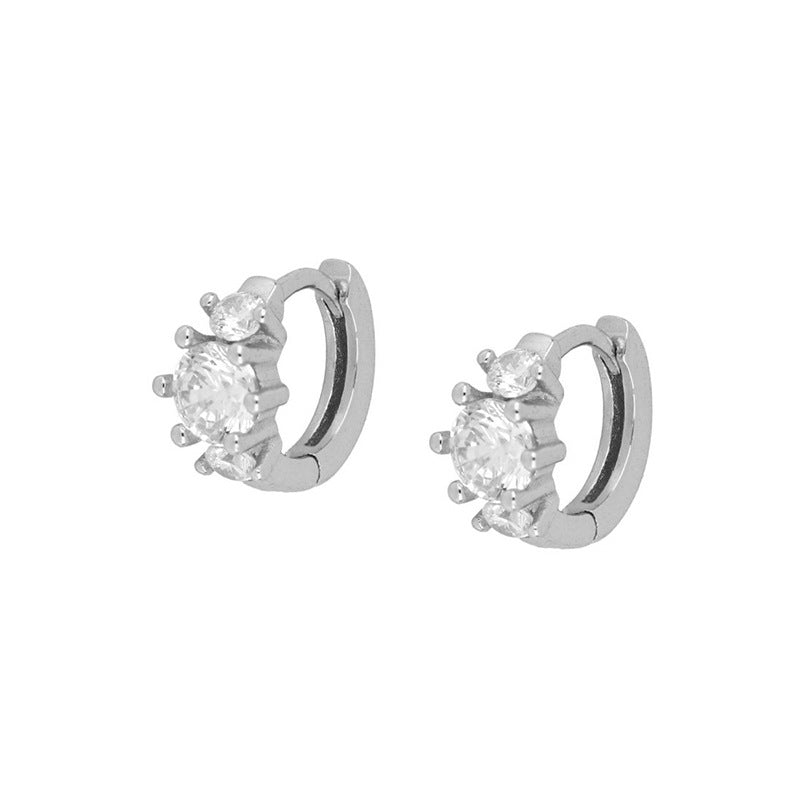 European And American Zircon Ear Clip Eardrops Hours Ear Ring.