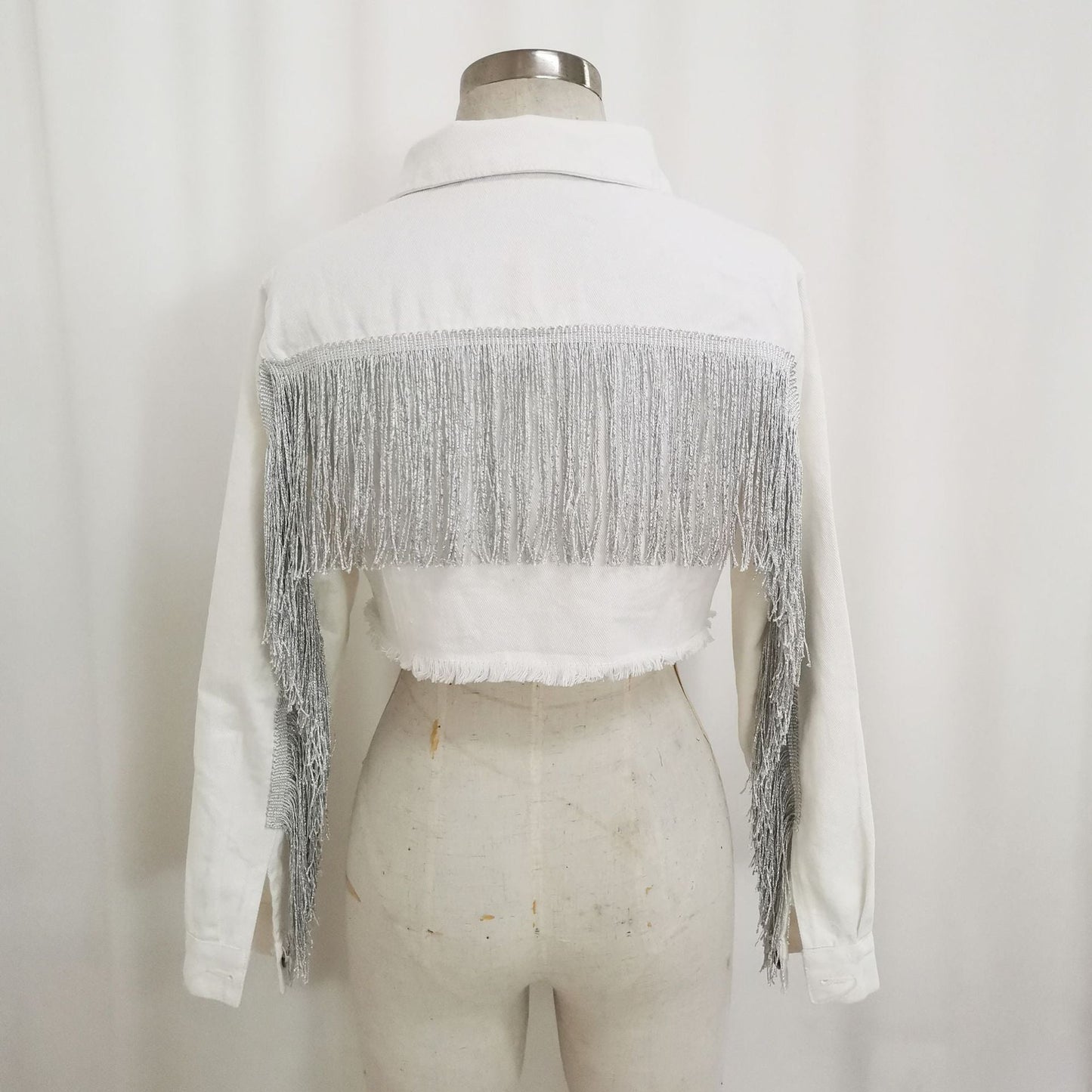 Fashion Tassel Stitching Do The Old Cowboy Jacket For Women.